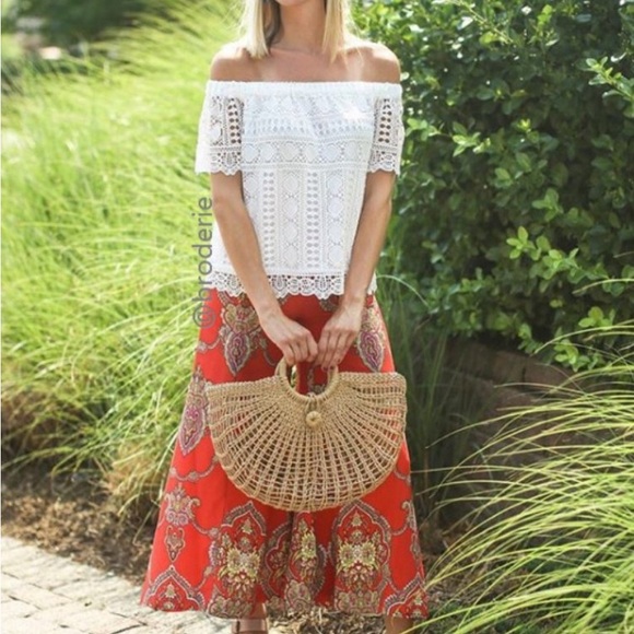 Anthropologie red Manon Flared Pants - Picture 9 of 11